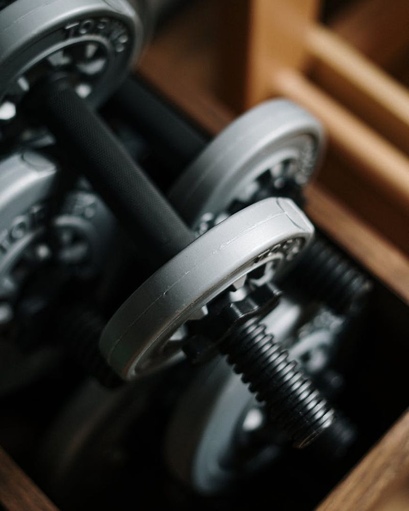 Detailed close-up of professional fitness equipment and space.